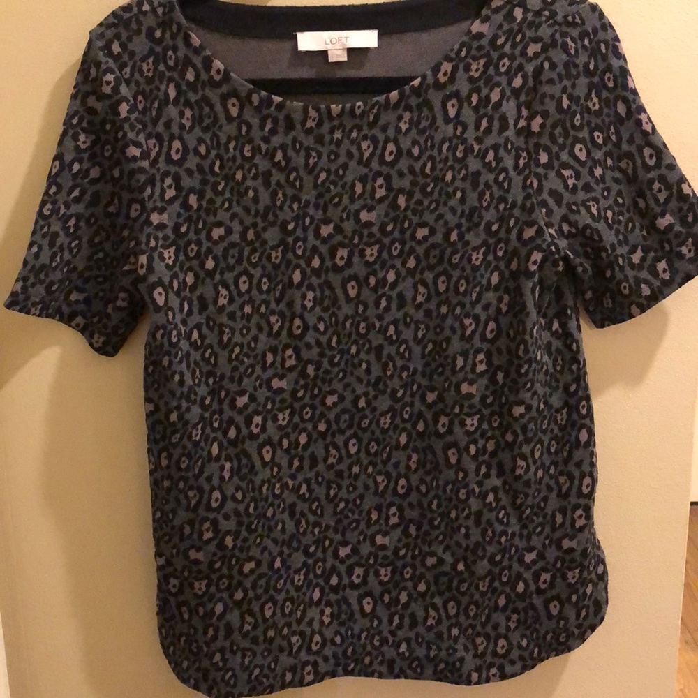 Cheetah Print Grey Loft Small Blouse